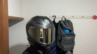 AGV K6に顎マウントベースを取り付けた様子-4