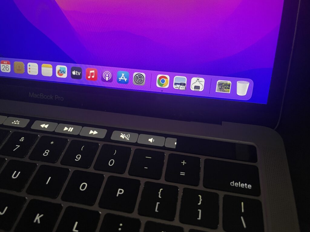 deleteキー上がTouch IDになっている